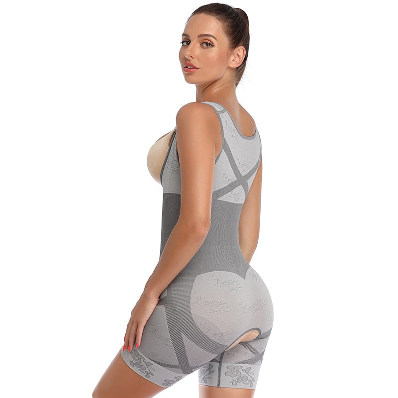 Sonryse CH003SL Tummy Control Open Bust Shapewear For Women Seamless Pull  Up High Back Bodysuit - XS-S / Beige